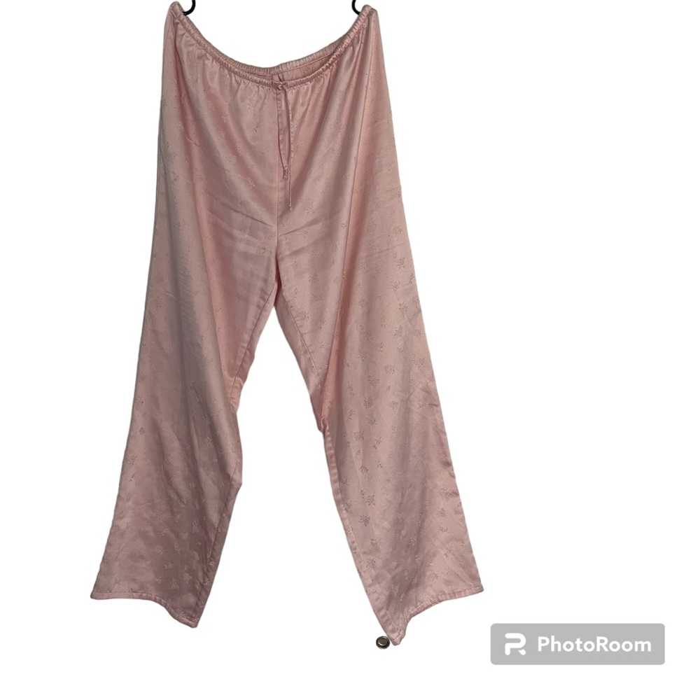 Pink Floral Silky Sleepwear Pants/Bottoms